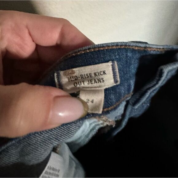 Madewell Kick Out Crop Jeans Size 24 in Saywell Wash Front Yoke - Picture 12 of 13